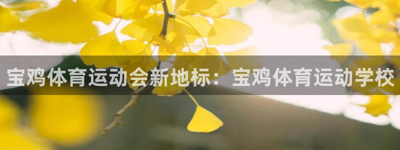 意昂5Kgame代理注册官网入口：宝鸡体育运动会新地标：宝鸡体育运动学校